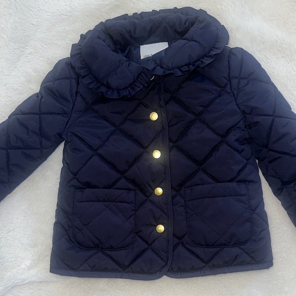 JANIE AND JACK The Quilted Ruffle Collar Jacket - Picture 2 of 8